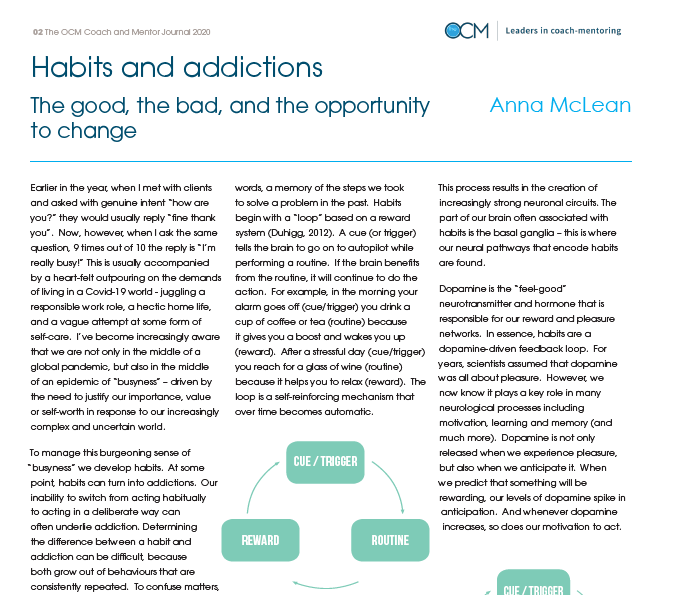 Habits and addictions article