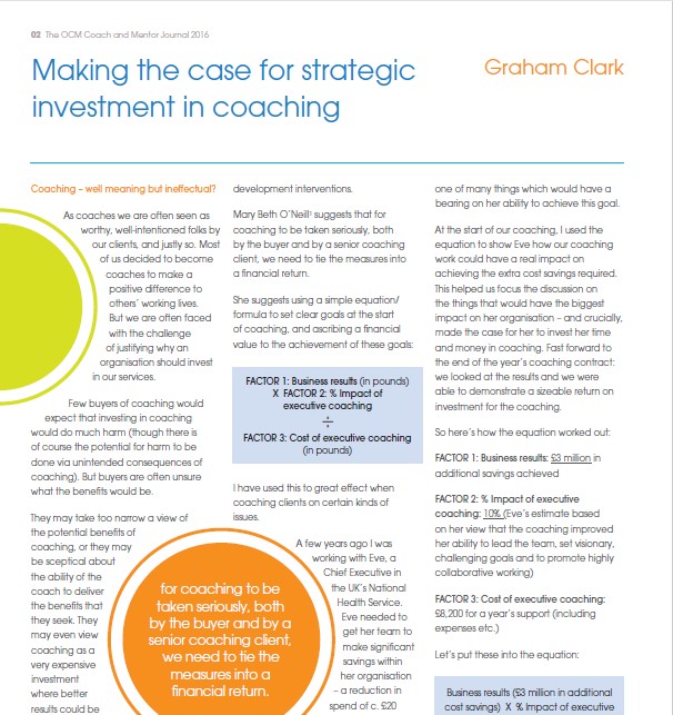 Making the case for strategic investment in coaching
