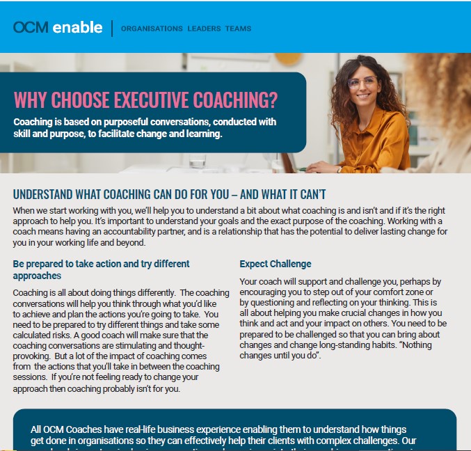 Why Choose Executive Coaching